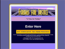 Tablet Screenshot of forumsforjustice.org